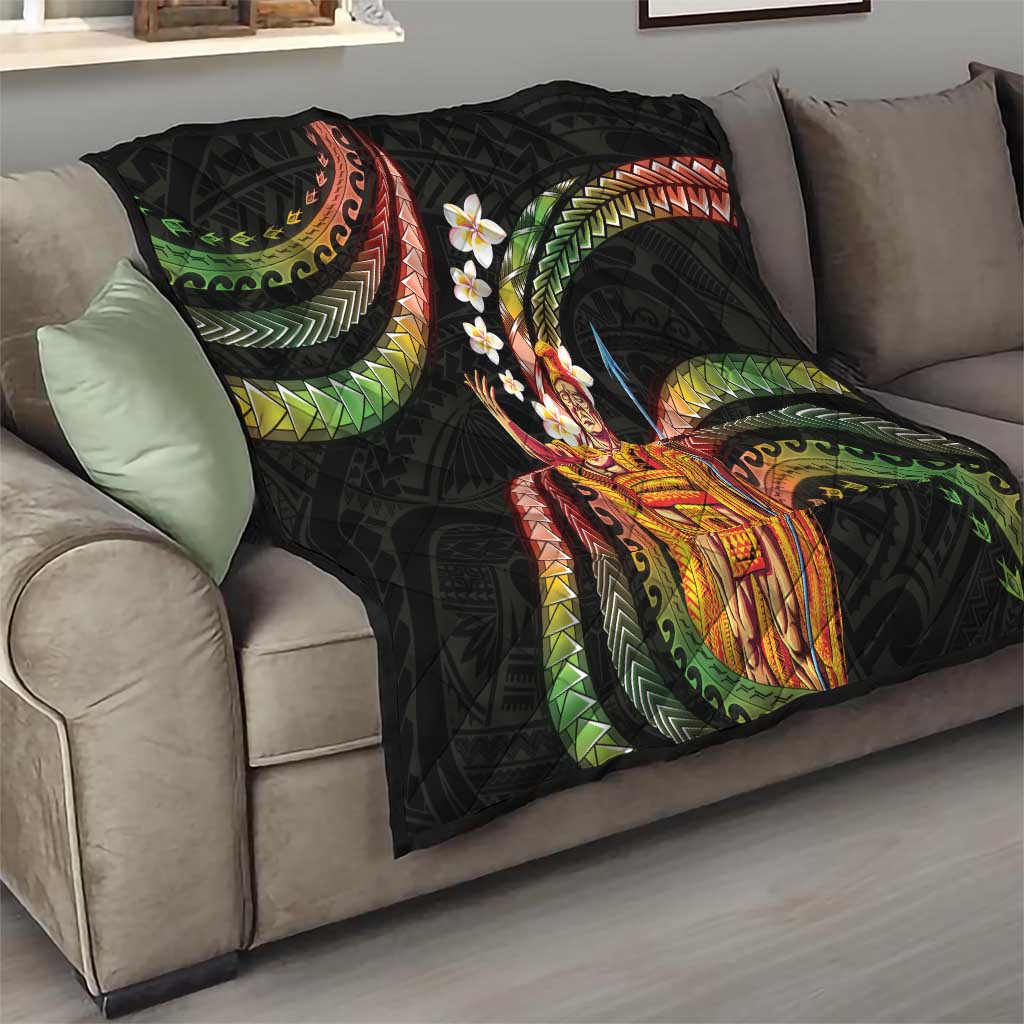 Hawaii King Kamehameha Quilt Fantastic Plumeria Reggae