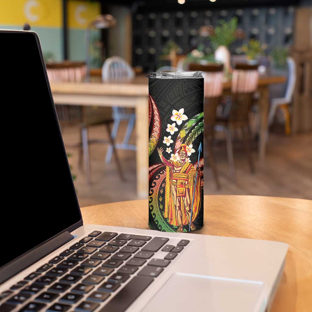 Hawaii King Kamehameha Skinny Tumbler Fantastic Plumeria Reggae