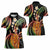 Hawaii King Kamehameha Women Polo Shirt Fantastic Plumeria Reggae