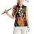 Hawaii King Kamehameha Women Sleeveless Polo Shirt Fantastic Plumeria Reggae