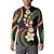 Hawaii Plumeria Reggae Button Sweatshirt Polynesian Pattern
