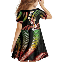 Hawaii Plumeria Reggae Family Matching Off Shoulder Maxi Dress and Hawaiian Shirt Polynesian Pattern