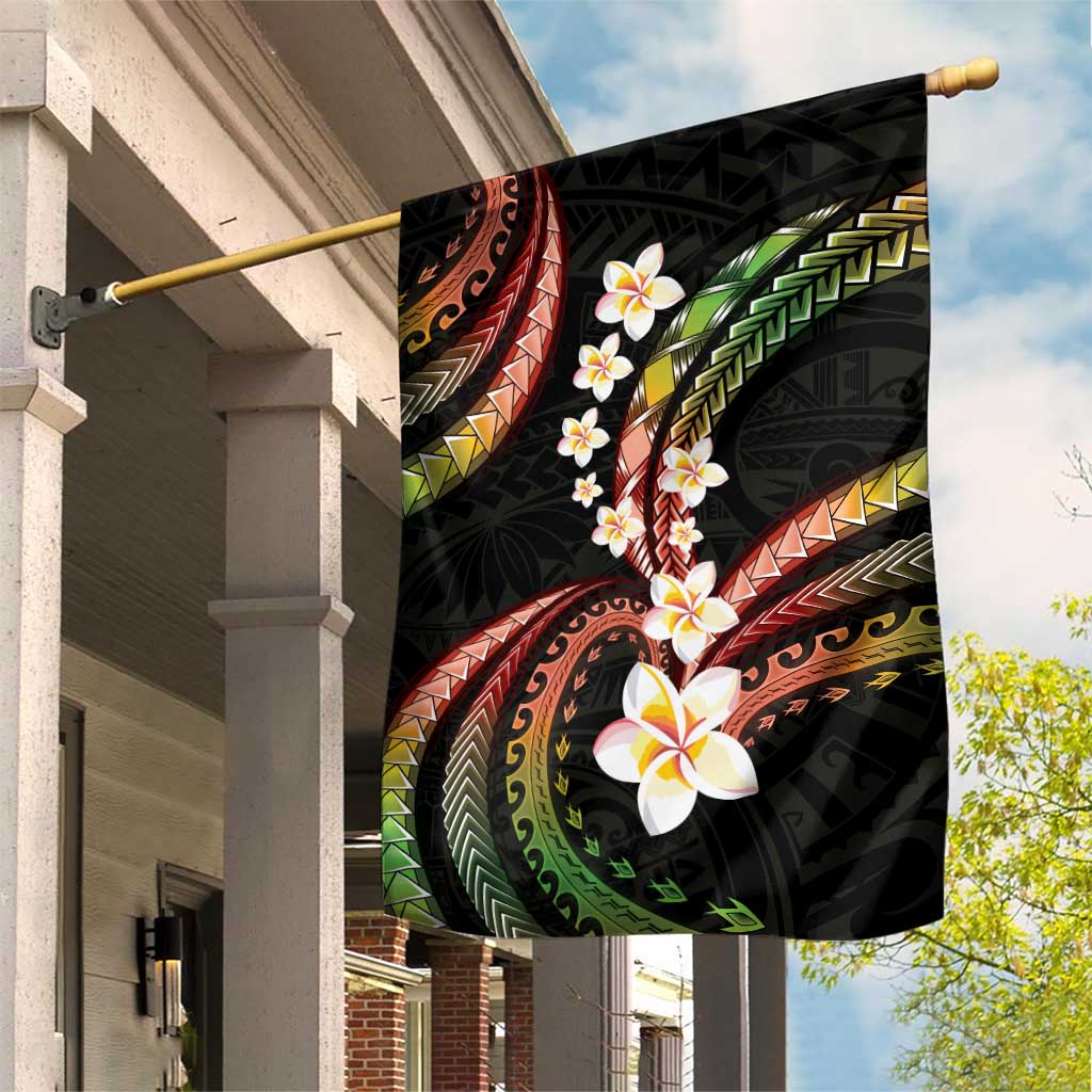 Hawaii Plumeria Reggae Garden Flag Polynesian Pattern LT01 House Flag Reggae - Polynesian Pride