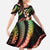Hawaii Plumeria Reggae Kid Short Sleeve Dress Polynesian Pattern
