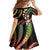 Hawaii Plumeria Reggae Kid Short Sleeve Dress Polynesian Pattern