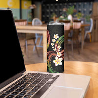 Hawaii Plumeria Reggae Skinny Tumbler Polynesian Pattern