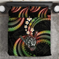 Hawaii Shaka Sign Bedding Set Fantastic Frangipani Reggae