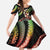 Hawaii Shaka Sign Kid Short Sleeve Dress Fantastic Frangipani Reggae