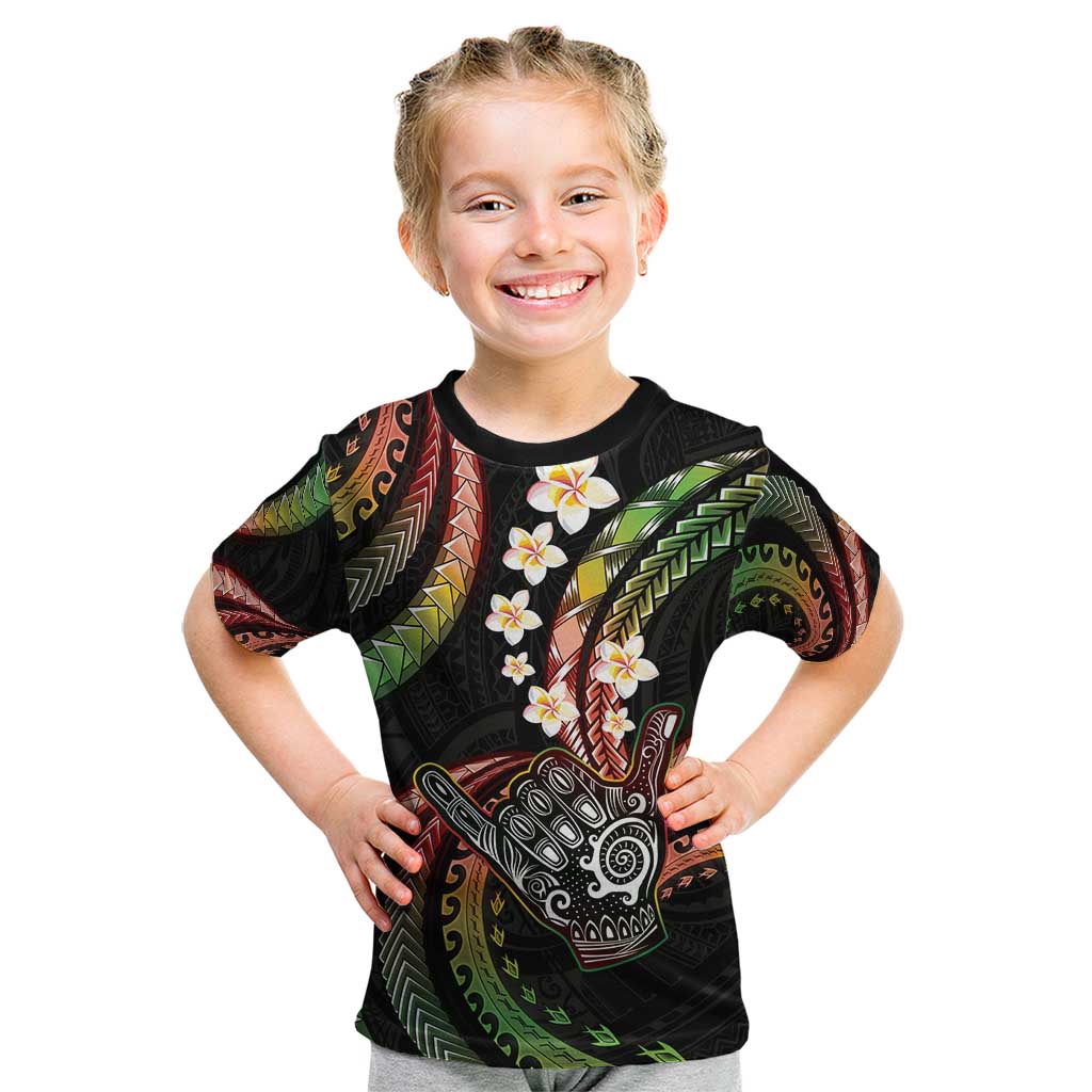 Hawaii Shaka Sign Kid T Shirt Fantastic Frangipani Reggae