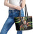 Hawaii Shaka Sign Leather Tote Bag Fantastic Frangipani Reggae