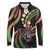Hawaii Shaka Sign Long Sleeve Polo Shirt Fantastic Frangipani Reggae