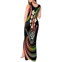 Hawaii Shaka Sign Tank Maxi Dress Fantastic Frangipani Reggae LT01 - Polynesian Pride