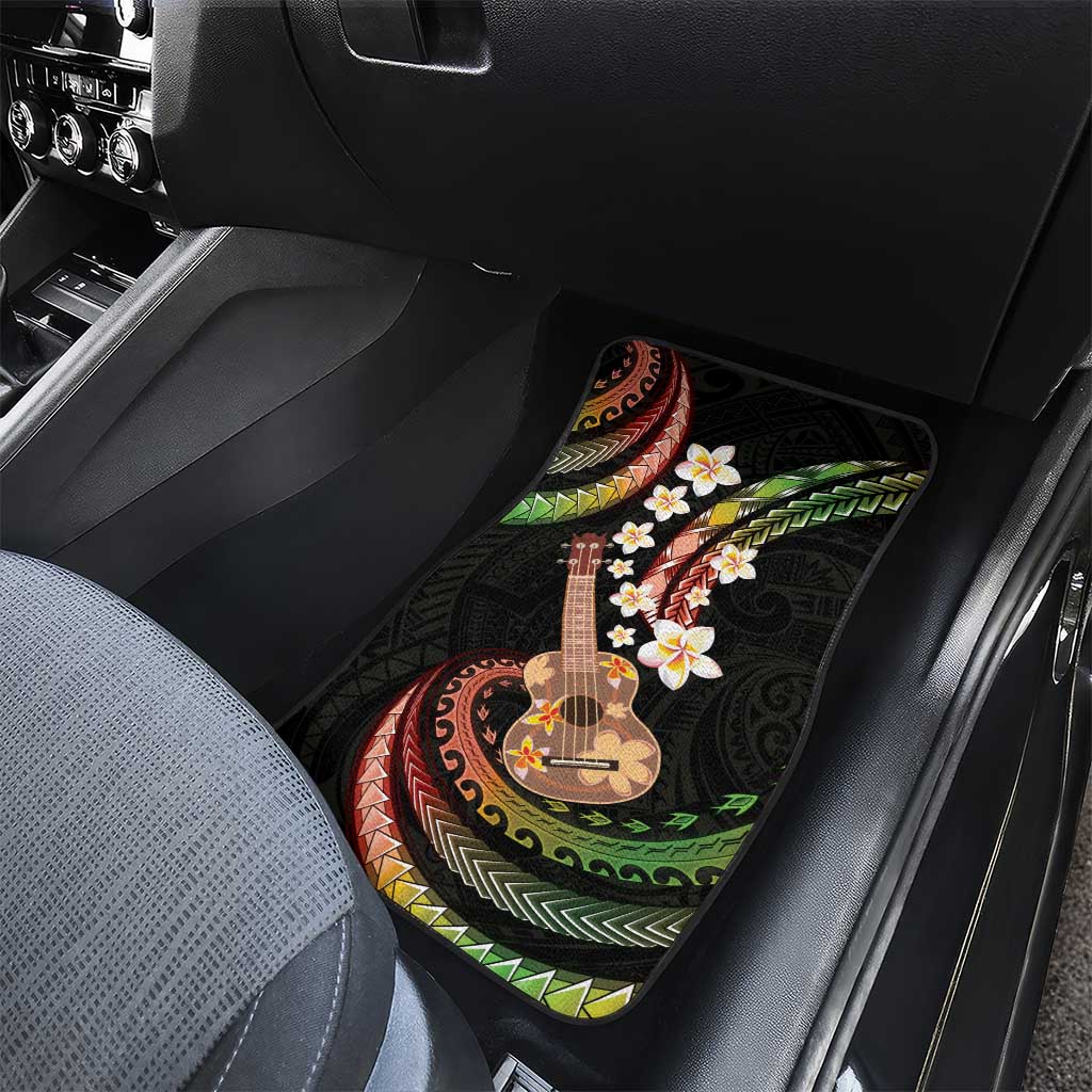 Hawaiian Ukulele Car Mats Jawaiian Fantastic Plumeria
