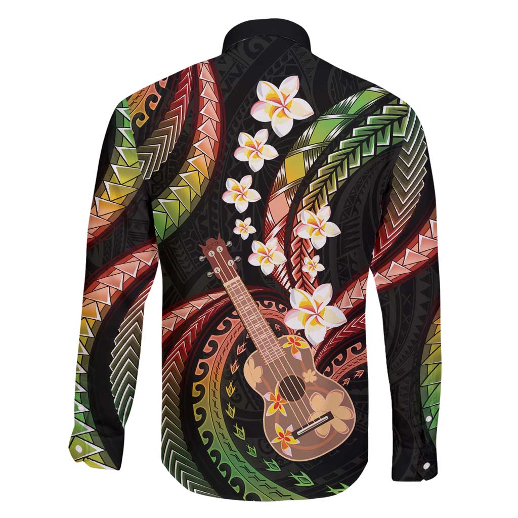 Hawaiian Ukulele Family Matching Off Shoulder Short Dress and Hawaiian Shirt Jawaiian Fantastic Plumeria LT01 - Polynesian Pride