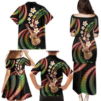 Hawaiian Ukulele Family Matching Puletasi and Hawaiian Shirt Jawaiian Fantastic Plumeria LT01 - Polynesian Pride