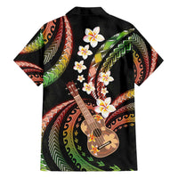 Hawaiian Ukulele Family Matching Summer Maxi Dress and Hawaiian Shirt Jawaiian Fantastic Plumeria LT01 - Polynesian Pride