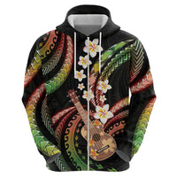 Hawaiian Ukulele Hoodie Jawaiian Fantastic Plumeria