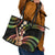 Hawaiian Ukulele Leather Tote Bag Jawaiian Fantastic Plumeria