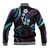 Hawaii Map Kanaka Maoli Baseball Jacket Fantastic Frangipani Amethyst Gradient