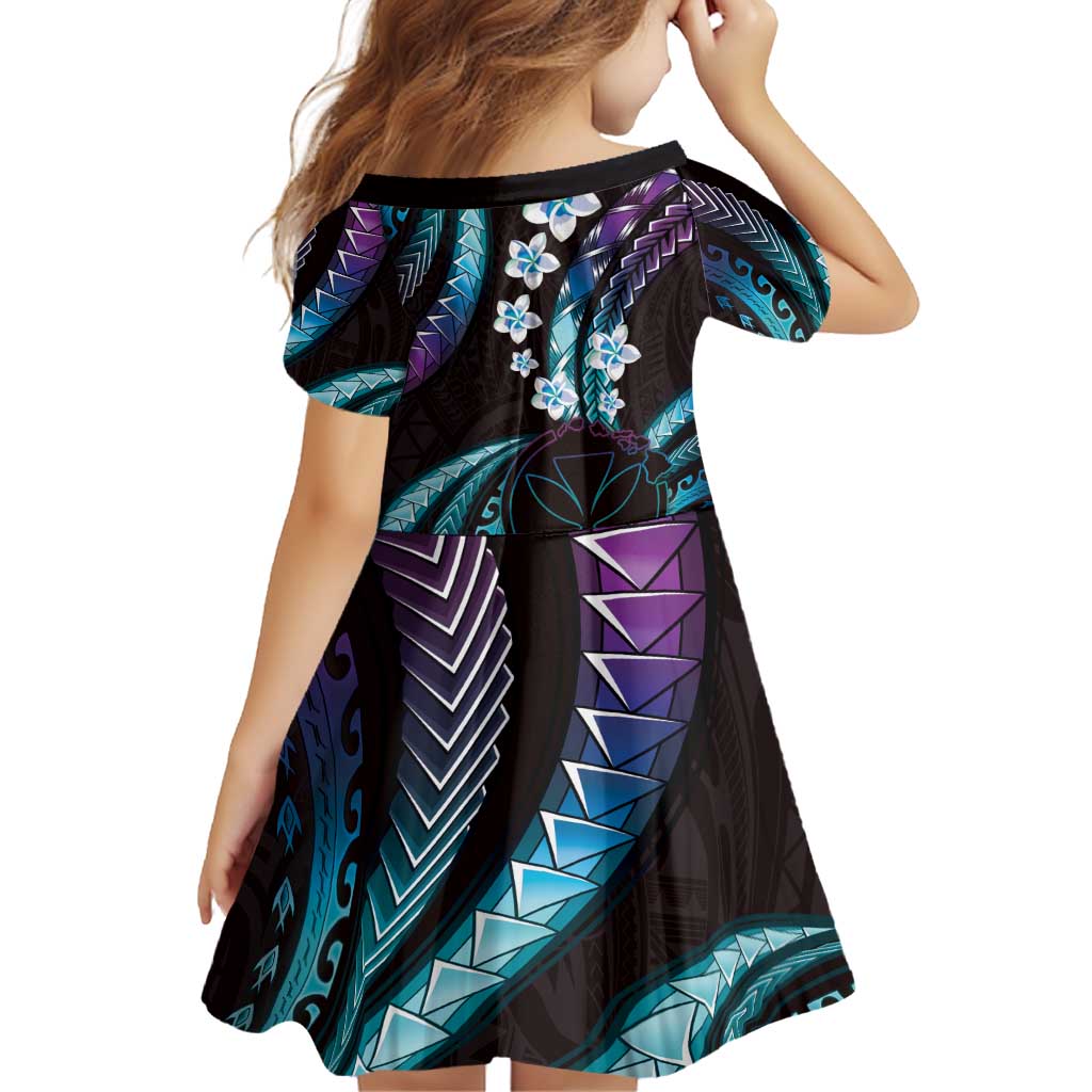Hawaii Map Kanaka Maoli Family Matching Off Shoulder Short Dress and Hawaiian Shirt Fantastic Frangipani Amethyst Gradient LT01 - Polynesian Pride