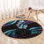 Hawaii Map Kanaka Maoli Round Carpet Fantastic Frangipani Amethyst Gradient