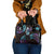 Hawaii Map Kanaka Maoli Shoulder Handbag Fantastic Frangipani Amethyst Gradient