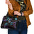 Hawaii Map Kanaka Maoli Shoulder Handbag Fantastic Frangipani Amethyst Gradient