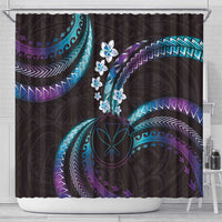 Hawaii Map Kanaka Maoli Shower Curtain Fantastic Frangipani Amethyst Gradient LT01 - Polynesian Pride