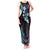 Hawaii Map Kanaka Maoli Tank Maxi Dress Fantastic Frangipani Amethyst Gradient