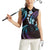 Hawaii Map Kanaka Maoli Women Sleeveless Polo Shirt Fantastic Frangipani Amethyst Gradient