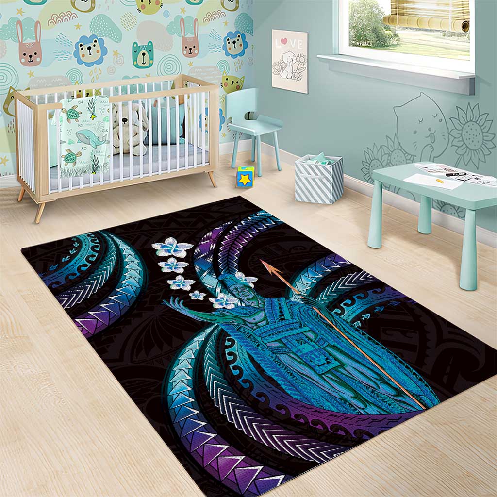 Hawaii King Kamehameha Area Rug Fantastic Plumeria Amethyst Gradient
