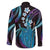 Hawaii King Kamehameha Family Matching Tank Maxi Dress and Hawaiian Shirt Fantastic Plumeria Amethyst Gradient