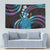 Hawaii King Kamehameha Tapestry Fantastic Plumeria Amethyst Gradient