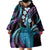 Hawaii King Kamehameha Wearable Blanket Hoodie Fantastic Plumeria Amethyst Gradient