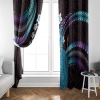 Hawaii King Kamehameha Window Curtain Fantastic Plumeria Amethyst Gradient LT01 - Polynesian Pride