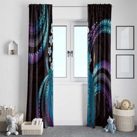 Hawaii King Kamehameha Window Curtain Fantastic Plumeria Amethyst Gradient LT01 - Polynesian Pride