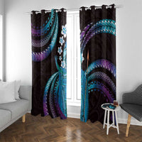Hawaii King Kamehameha Window Curtain Fantastic Plumeria Amethyst Gradient LT01 With Grommets Purple - Polynesian Pride
