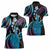 Hawaii King Kamehameha Women Polo Shirt Fantastic Plumeria Amethyst Gradient