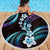 Hawaii Plumeria Beach Blanket Amethyst Gradient Polynesian Pattern