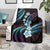 Hawaii Plumeria Blanket Amethyst Gradient Polynesian Pattern