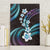 Hawaii Plumeria Canvas Wall Art Amethyst Gradient Polynesian Pattern