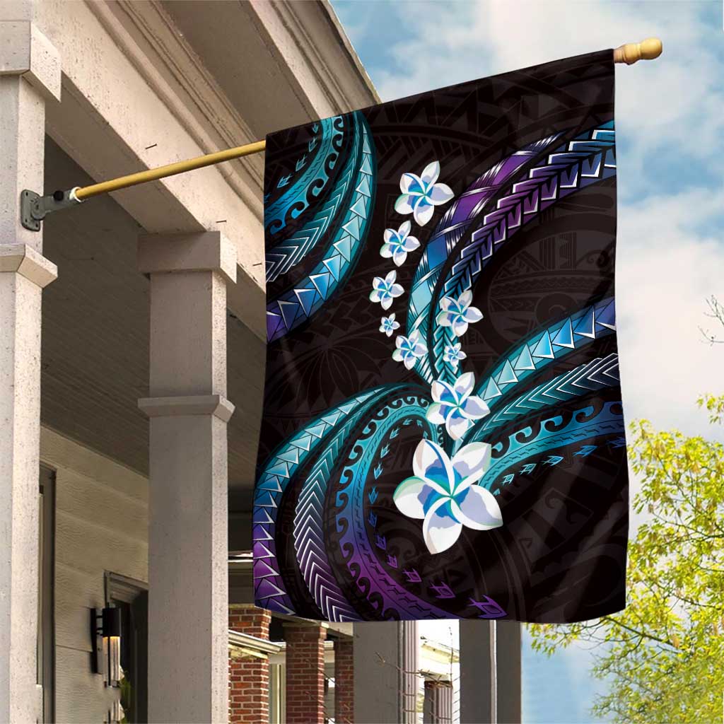Hawaii Plumeria Garden Flag Amethyst Gradient Polynesian Pattern LT01 House Flag Purple - Polynesian Pride