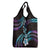 Hawaii Plumeria Grocery Bag Amethyst Gradient Polynesian Pattern