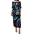 Hawaii Plumeria Puletasi Amethyst Gradient Polynesian Pattern
