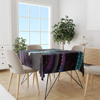 Hawaii Plumeria Tablecloth Amethyst Gradient Polynesian Pattern