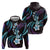 Hawaii Plumeria Zip Hoodie Amethyst Gradient Polynesian Pattern