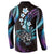 Hawaii Shaka Sign Button Sweatshirt Fantastic Frangipani Amethyst Gradient