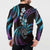 Hawaii Shaka Sign Button Sweatshirt Fantastic Frangipani Amethyst Gradient