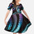 Hawaii Shaka Sign Family Matching Off Shoulder Maxi Dress and Hawaiian Shirt Fantastic Frangipani Amethyst Gradient