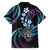 Hawaii Shaka Sign Family Matching Off Shoulder Maxi Dress and Hawaiian Shirt Fantastic Frangipani Amethyst Gradient